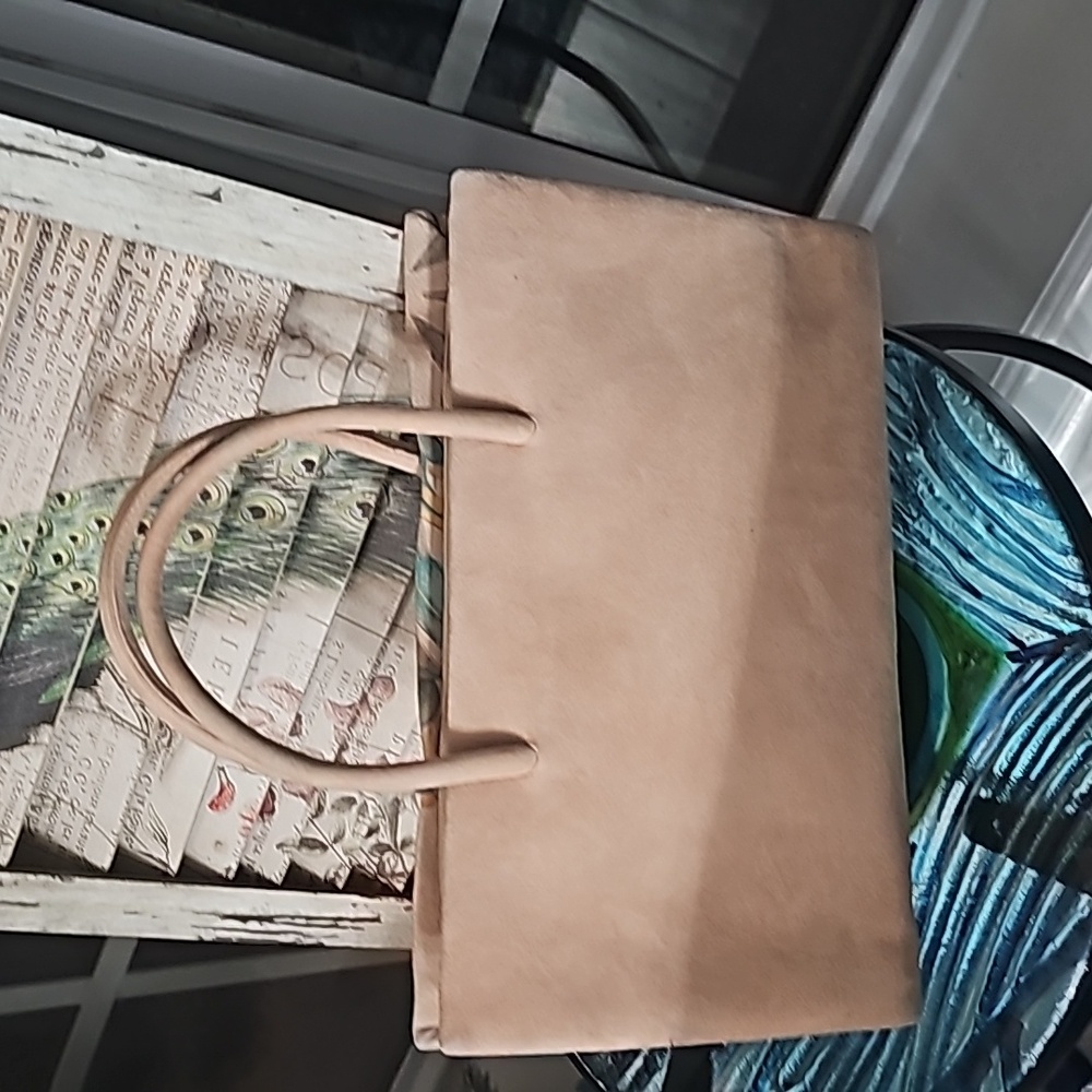 Loewe Rare Damier Teal Pasley  Suede Handbag.. - Picture 2 of 5